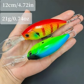 Resim Yeni Rocking Crankbait Balık Yemi 12cm 21g Yumurta Yemi Deniz Balıkçılığı Sert Yemi Balıkçılığı Sahte Yemi At Kulağı Yüzen 