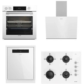 Resim Arçelik AFC 361 B - ADE 606-2 B - OCD T 651 EB - ABC 161 B Beyaz Dörtlü Ankastre Cam Set 