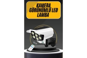 Resim LED Lamba-Güneş Paneli Destekli Uzaktan Kumandalı Solar LED Lamba 
