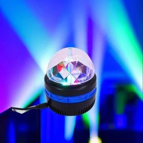 Resim Ayt Ledx YQ x -6888 Mini USB Li 3 Watt Şarjlı Sihirli Rgb LED Disko Topu Tavan Gece Lambası 