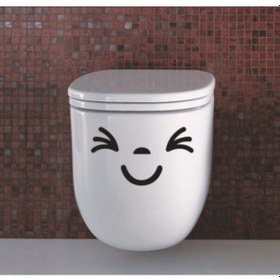 Resim Klozet Banyo Sticker Komik Resim 11 Siyah 