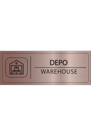 Resim Mayeka Depo İsimlik Bronz Metal Kapı İsimliği Levhası Yönlendirme Tabelası 