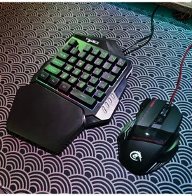 Resim Honeybeeshop 35 Tuşlu Oyuncu Klavye Ve Fare Seti Siyah A907 V100 H300 Pc Laptop Uyumlu Kablolu Diğer 