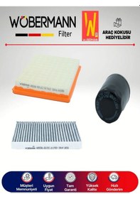 Resim Wöbermann Fiat Albea 1.6 Filtre Bakım Seti 2002-2008 3'lü Karbonlu 
