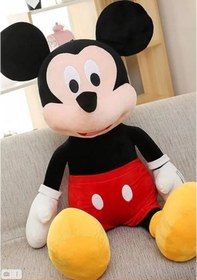 Resim Miki Fare Mickey Mouse Minnie Mosue Figür Peluş Oyuncak Uyku Oyun Arkadaşı Büyük Boy 50 Cm Siyah 
