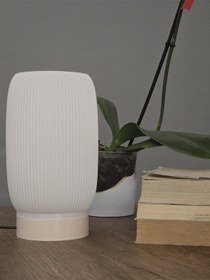 Resim 3d Desıgn Modern Tasarımlı Şık Abajur Dekoratif Masa Lambası Salon Ve Ofis Aydınlatma Beyaz 