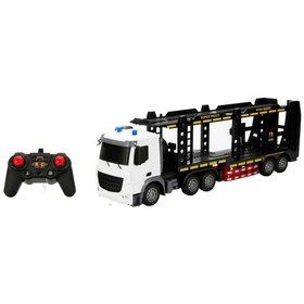 Resim 1:18 Suncon Sesli Ve Işıklı Usb Şarjlı Uzaktan Kumandalı Taşıyıcı Kamyon 50 Cm 43264 Beyaz Kamyon Çok Renkli 