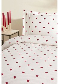 Resim Karaca Home Amour 100 Pamuk Çift Kişilik Pike Takımı Kırmızı Kırmızı 