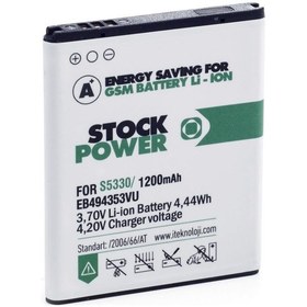 Resim Stock Power Samsung S5330 - S7233 Uyumlu Batarya 