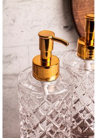 Resim Snippy Bella - Ahşap Stantlı 2'li Cam Sıvı Sabunluk Deterjan Şise 