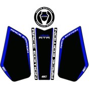 Resim GP Kompozit TVS Apache RTR 200 2024 Uyumlu Tank Pad Seti Siyah - Mavi 