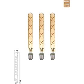 Resim Heka Rustik LED Çubuk Ampul E27 8W 2500K Gün Işığı Erd-38 