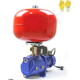 Resim Böhrer Bakır Sargılı JET750 Hidrofor Set Otomatik Pompa 0,75 Kw 1 Hp 24 Litre Italyan Kafa Hidrofor Pompa 