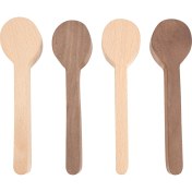 Resim Quirky Quar Ahşap Oyma Kaşık Boş Kayın ve Ceviz Ahşap Bitmemiş Ahşap Zanaat Whittler Starter (4pcs) (Yurt Dışından) 
