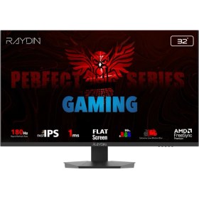 Resim Raydın EG32EQI-180HZ, 31.5&amp;quot;, 1ms, 180Hz, 2k Quad Hd, 2xhdmı, Dp, Hoparlör, IPS Led, Flat, Frameless, Freesync Gaming Monitör 