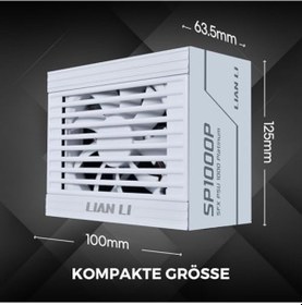 Resim Li Sp1000p Beyaz 1000w 80+ Platinium Atx Power Supply G9p.sp01000p.w000.eu 