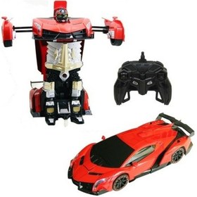 Resim Şarjlı Uzaktan Kumandalı Oyuncak Araba Otomatik Dönüşen Robot 
