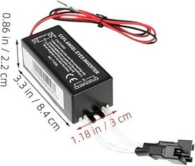 Resim GLEAVI 2 Adet Ccfl Melek Gözler Araç Güç Şarj Cihazı Araba Güç Adaptörü 12v Invertör Otomotiv Invertörü Otomotiv Güç Inverteri Black 