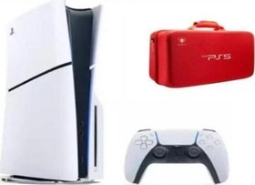 Resim Playstation 5 Slim 1 TB Standart Edition Oyun Konsolu+ Sony Playstation 5 Taşıma Çantası Kırmızı 