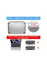 Resim Apple Uyumlu MacBook Pro 13 Inç 2021 M1 A2338 Mat Kılıf + Klavye Kılıfı + Film (544442724) 