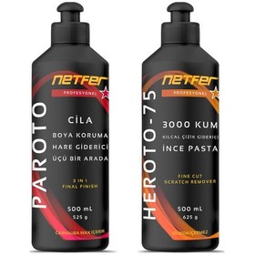 Resim Netfer 2'li İnce Pasta Cila Set - 2x500 Ml 