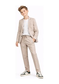 Resim Ahengim Erkek Çocuk Modern Casual Slim Fit Takım Elbise Ak2850 Bej 