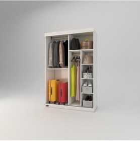 Resim Kenzlife Gardırop Sürgülü Kapaklı Kapılı 120 Papatya Byz Gardolap Dolap 