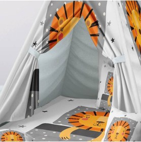 Resim instababyrooms Çocuk Oyun Çadırı Aslan, Orman Hayvanları Dijital Baskılı 