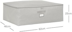 Resim Ocean Home Textile Büyük Boy Gri Balıksırtı Baza Altı Hurç 62 x 46 x 22 cm 