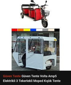 Resim Volta Amp5 Elektrikli 3 Tekerlekli Moped Kışlık Tente 