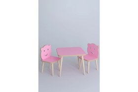 Resim Remaks Bambi Yaz Sil Yüzey Çocuk Masa Sandalye Takımı 1 Aktivite Oyun Masası 2 Sandalye - Pembe 