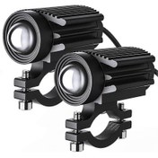 Resim 2 Adet Motosiklet Led Sürüş Farları 12000lm Üç Renkli Mini Farlar Sis Farları 60w 6000k G20242102516 . 