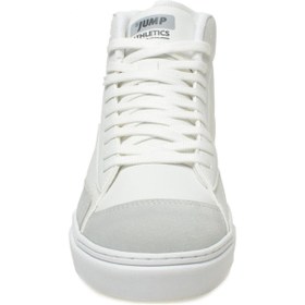 Resim Jump 28166 Yüksek Bilekli Beyaz - Gri Erkek Sneaker Günlük Spor Ayakkabı 