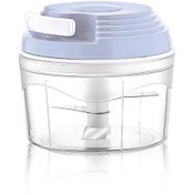 Resim İpli Çekmeli Pratik Meyve Sebze Doğrayıcı 2 Bıçaklı El Blender Ofüm