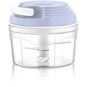 Resim İpli Çekmeli Pratik Meyve Sebze Doğrayıcı 2 Bıçaklı El Blender 