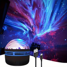 Resim 1 adet Aurora Borealis LED Projeksiyon Lambası - USB ile Çalışan, Uzaktan Kumandalı, Ayarlanabilir Parlaklık, Göz Kamaştırıcı Galaksi & Nebula Efektleri, Yatak Odası, Oturma Odası veya Ofis Dekoru için Mükemmel, 14+ Gençler için İdeal, Yatak Odası için Duvar Işıkları 