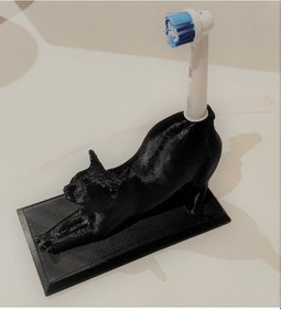 Resim Opencart Brushtail Cat Heykeli Sadece Plastik Aparattır 