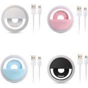 Resim Tongxida 28 Led Selfie Yedek Işığı, 3 Parlaklık, 150mah Usb Şarjlı, Beyaz Beyaz 