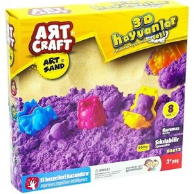 Resim Dede Art Craft 3D Hayvanlar Kinetik Kum Seti 500gr 