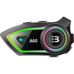 Resim Rgb Işıklı Motosiklet Kask Kulaklık Bluetooth Intercom Eğlence Seti 