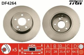 Resim TRW DF4264 | Disk On 02-E.S-W211 280-320 | 1 Adet 