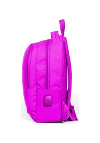 Resim Coral High Kids Pembe Üç Bölmeli USB Şarjlı Kulaklık Çıkışlı Sırt Çantası 