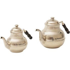 Resim Baklava Küçük Ağır Çaydanlık Beyaz 