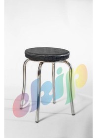 Resim Tabure Mutfak Sandalyesi 3 Adet Siyah 