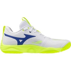 Resim Mizuno Wave Momentum Elite Unisex Voleybol Ayakkabısı Beyaz / Sarı Çok Renkli 