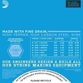 Resim D'Addario EXP115 EXP Serisi Elektro Gitar Tel Seti (Medium Blues/Jazz - 11-49 - Coated Nickel) 