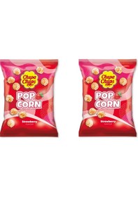 Resim Chupa Chups Pop Corn Strawberry - Çilek Aromalı Patlamış Mısır 90 Gr 2 Adet 