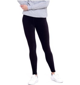 Resim Yeşilyurt Corset Kadın Siyah Fitilli Kadife Tayt Pantolonsiyahs Siyah 