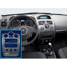 Resim Megane 2 Teyp Çerçevesi Gri Renk Renault Analog Klima - 8200491106 - 8200178435 - 8200491109 - 8200178630 