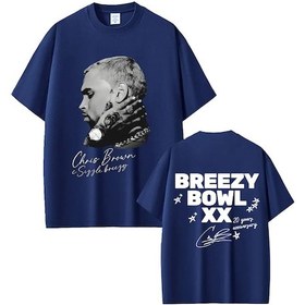 Resim Dshztooma Chris Brown Breezy Bowl Xx Tour 2025 Hip Hop Tshirt Erkek Kadın Pamuk Retroordu Yeşil Ordu Yeşil 